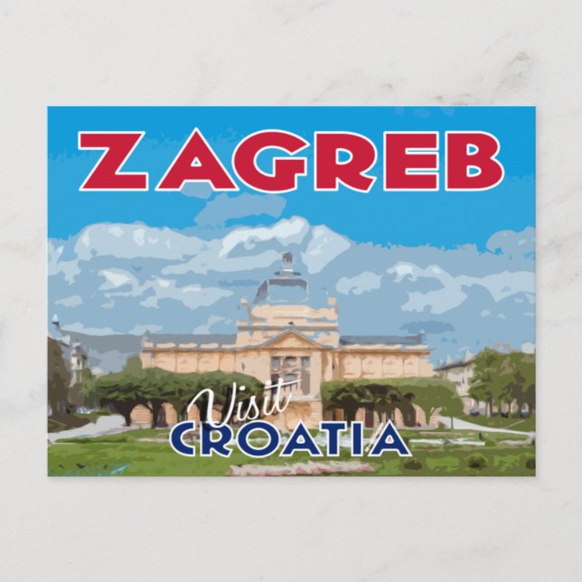 Zagreb, besök Kroatien Vykort (Framsida)