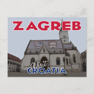 Zagreb, besök Kroatien Vykort