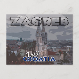 Zagreb, besök Kroatien Vykort