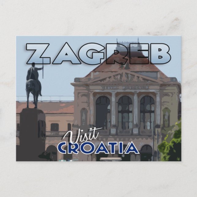 Zagreb, besök Kroatien Vykort (Framsida)