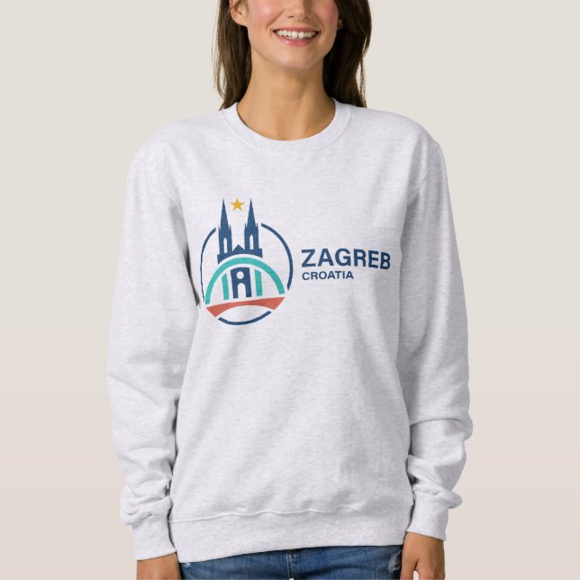 Zagreb Croatia Europe T Shirt (Framsida)