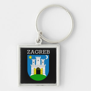 Zagreb Jackar av Arm Fyrkantig Silverfärgad Nyckelring