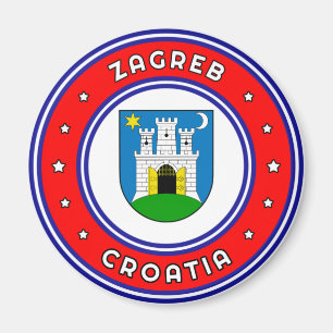 Zagreb Jackat av Arm Kroatien Magnet
