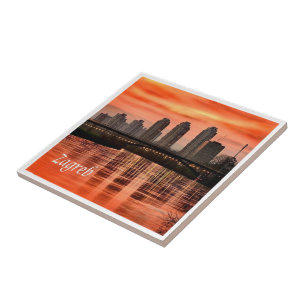 ZAGREB, Kroatien, Europa Kakelplatta