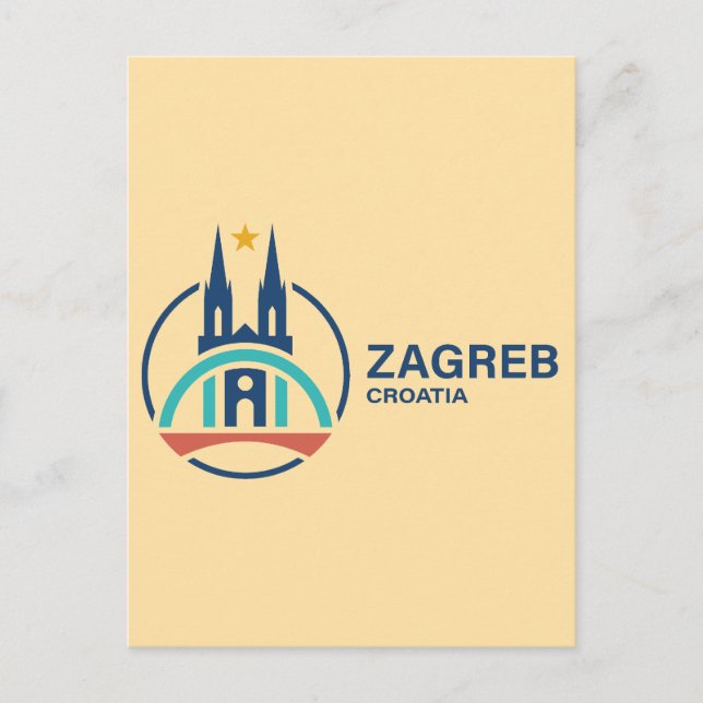 Zagreb Kroatien Europa Vykort (Framsida)