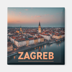 Zagreb Kroatien Gamla Stan Historia Arkitektur Magnet