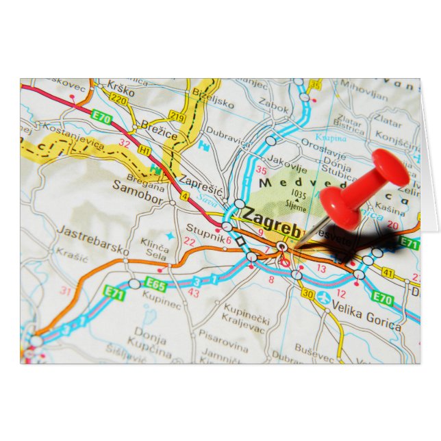 Zagreb Kroatien Hälsningskort (Framsidan Horizontal)