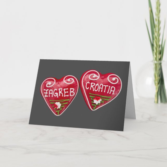 Zagreb, Kroatien: Heart-Shaped Licitar Kort (Framsida)