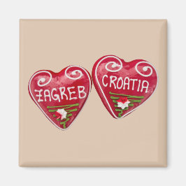 Zagreb, Kroatien: Heart-Shaped Licitar Magnet