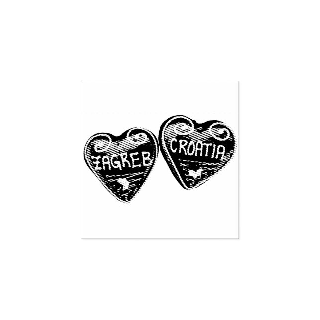 Zagreb, Kroatien: Heart-Shaped Licitar Stämpel (Tryck)