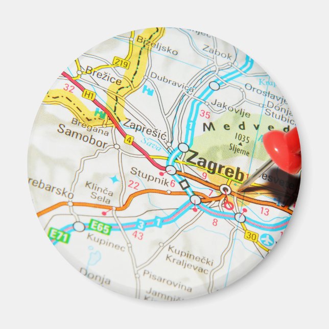 Zagreb, Kroatien Magnet (Framsidan)