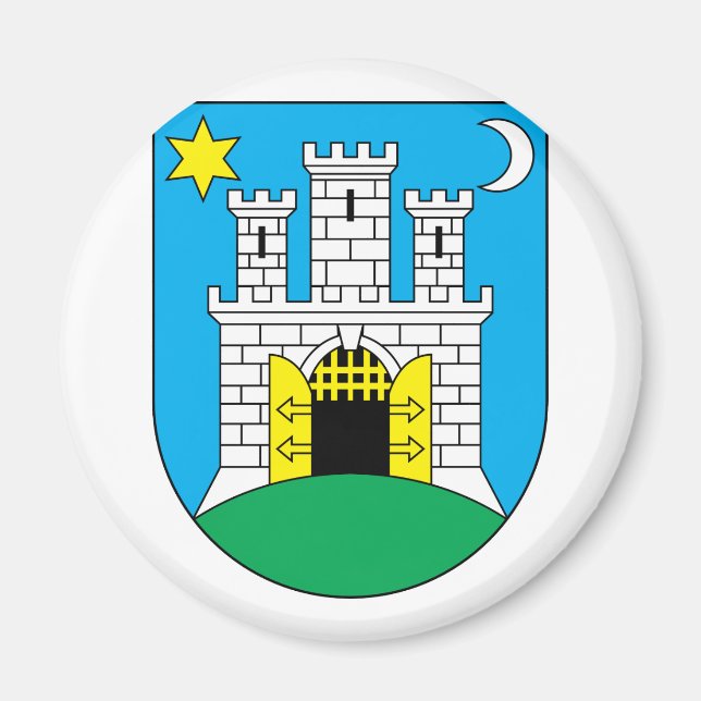 Zagreb, Kroatien Magnet (Framsidan)