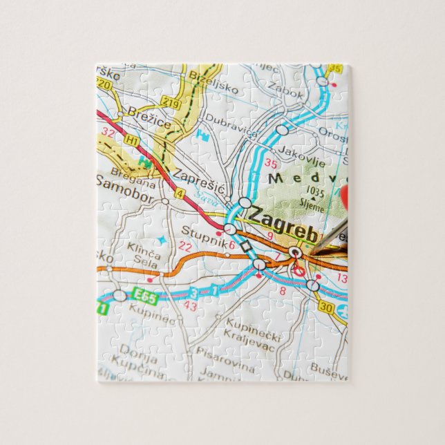 Zagreb Kroatien Pussel (Vertikal)