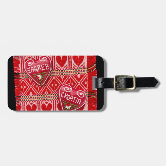Zagreb Kroatien Souvenir Bagagebricka (Horisontell Framsida)