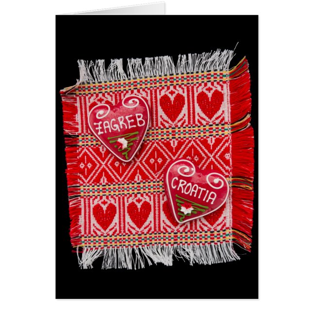 Zagreb Kroatien Souvenir Hälsningskort (Framsidan)