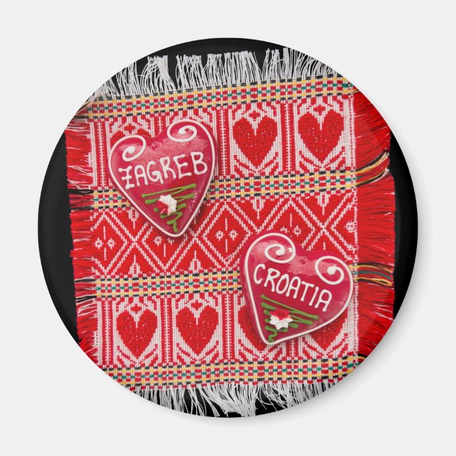 Zagreb Kroatien Souvenir Magnet (Framsidan)