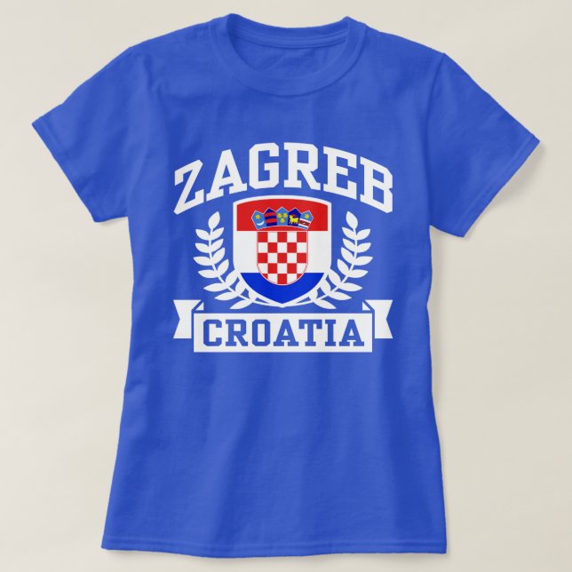 Zagreb Kroatien Tee Shirt (Design framsida)