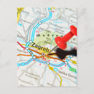 Zagreb, Kroatien Vykort