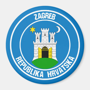 Zagreb Round Emblem Magnet