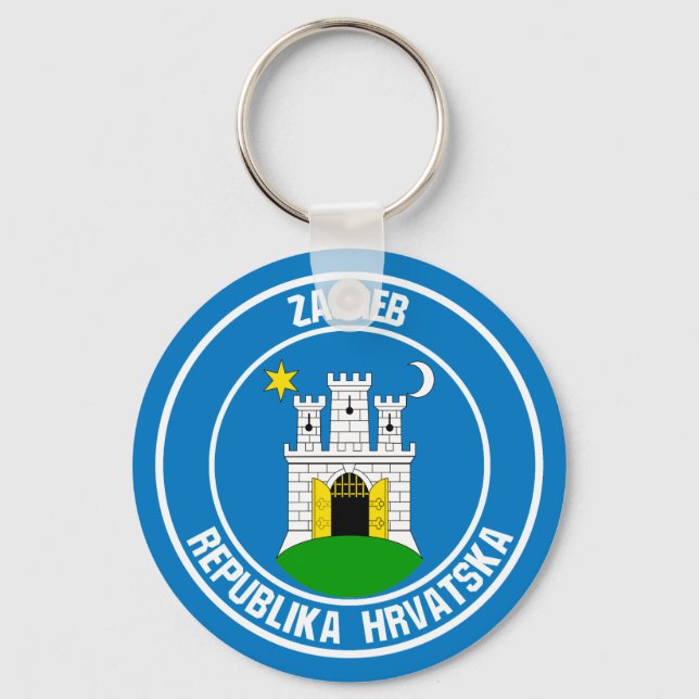 Zagreb Round Emblem Nyckelring (Framsida)
