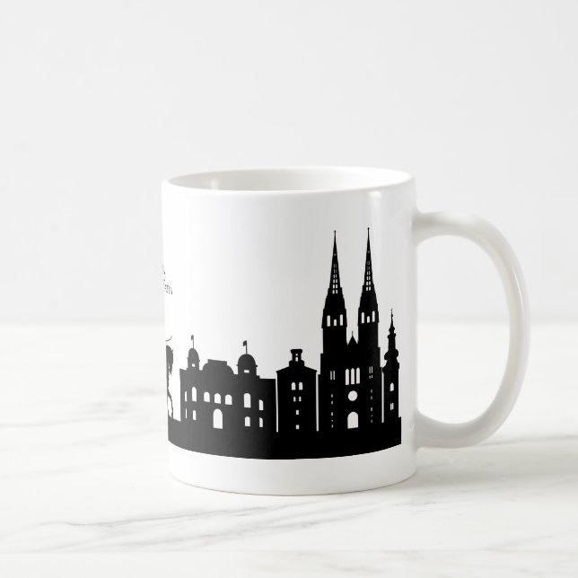 Zagreb silhouettemugg kaffemugg (Höger)