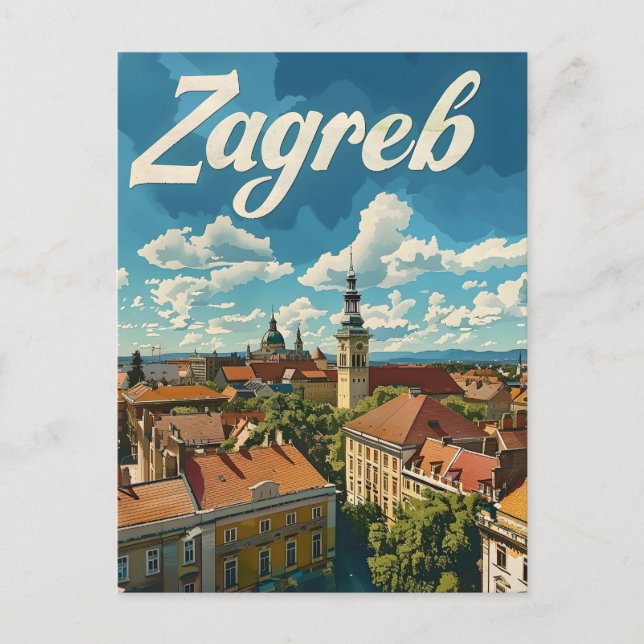 Zagreb Vintage resor Vykort (Framsida)