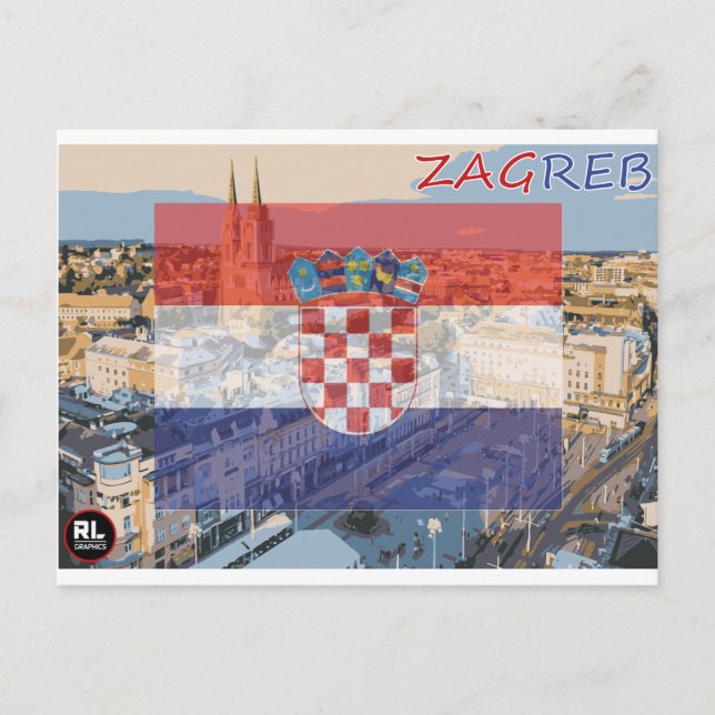 Zagreb vykort (Framsida)