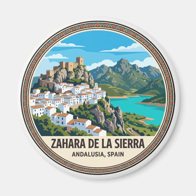 Zahara de la Sierra Spanien Magnet (Framsidan)