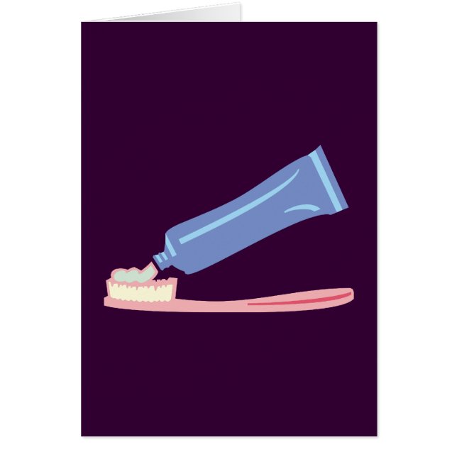 Zahnpflege dental care hälsningskort (Framsidan)