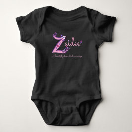Zaidee-flickor Z namn, anpassningsbar baby kläder Tee