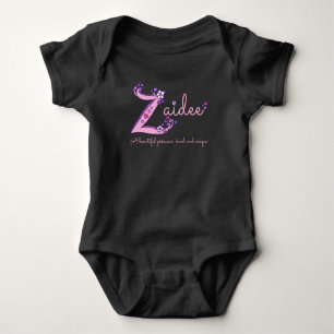 Zaidee-flickor Z namn, anpassningsbar baby kläder Tee Shirt