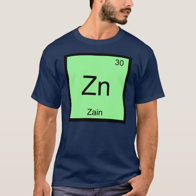 Zain Namn kemi Inslag Periodic Bord Tröja (Framsida)