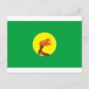 Zaire-Congo flagga Vykort