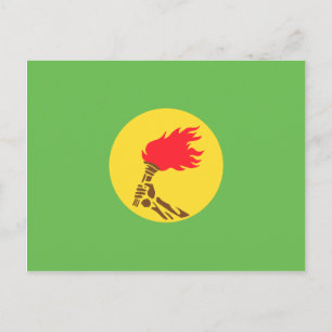 Zaire, Demokratiska republiken Kongo-flagga Vykort
