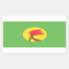 Zaire Flagga Rektangulärt Klistermärke