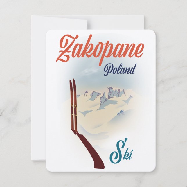 Zakopane Poland ski-skidposter (Framsida)