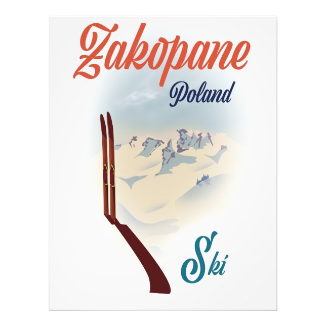 Zakopane Poland ski-skidposter Fototryck (Framsidan)