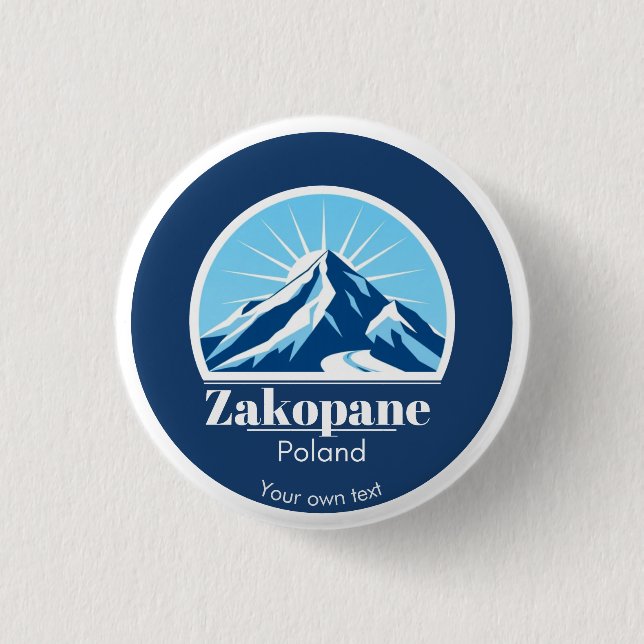 Zakopane Polen accessoar present souvenir  Knapp (Framsida)