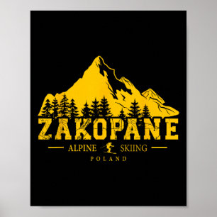 Zakopane Polen Skidort Alpin skidsport Poliatra Poster