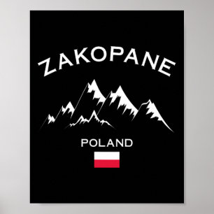Zakopane Polen Skidort Tatra Mountains Skidning  Poster