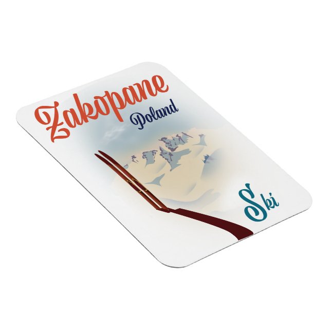 Zakopane Polen skidposter Magnet (Högersidan)