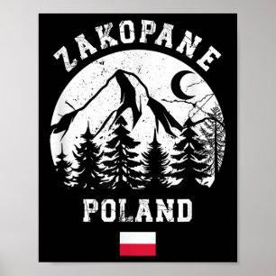 Zakopane Polen Tatra Skidort Alpin skidsport Pol Poster