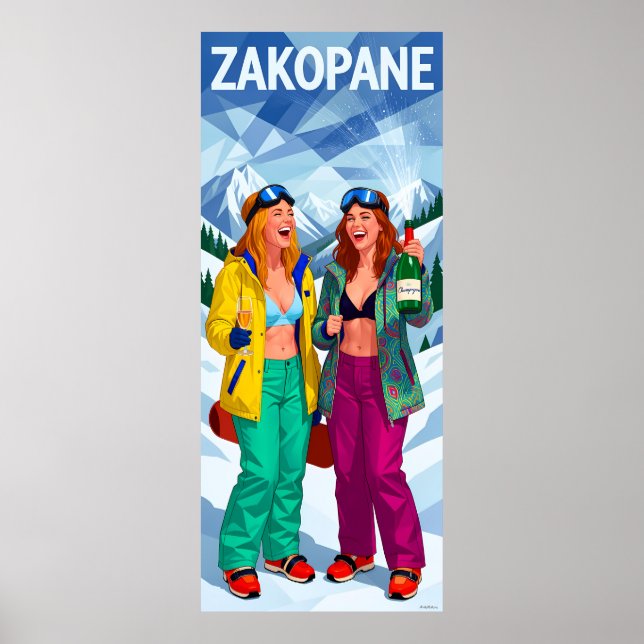 Zakopane Vinter Efter-Ski Escape Affisch (Framsidan)