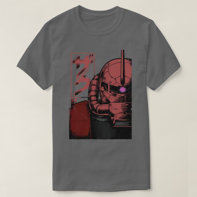 Zaku Halva Ansikte T Shirt (Design framsida)