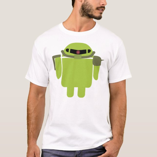 Zakudroid (vit) t-shirt (Framsida)