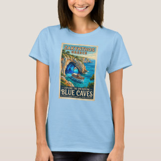 Zakynthos Greece Retro Travel Poster – Explore  T Shirt