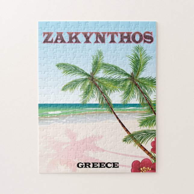 Zakynthos Grekiska reseaffisch Pussel (Vertikal)