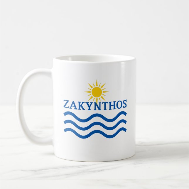 ZAKYNTHOS Grekland, Sol Vågar Kaffemugg (Vänster)
