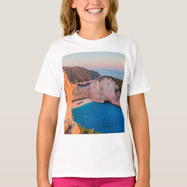 Zakynthos, Grekland. T Shirt (Framsida)