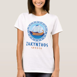 Zakynthos, Greklands grekiska Frakt Design Kvinnor T Shirt